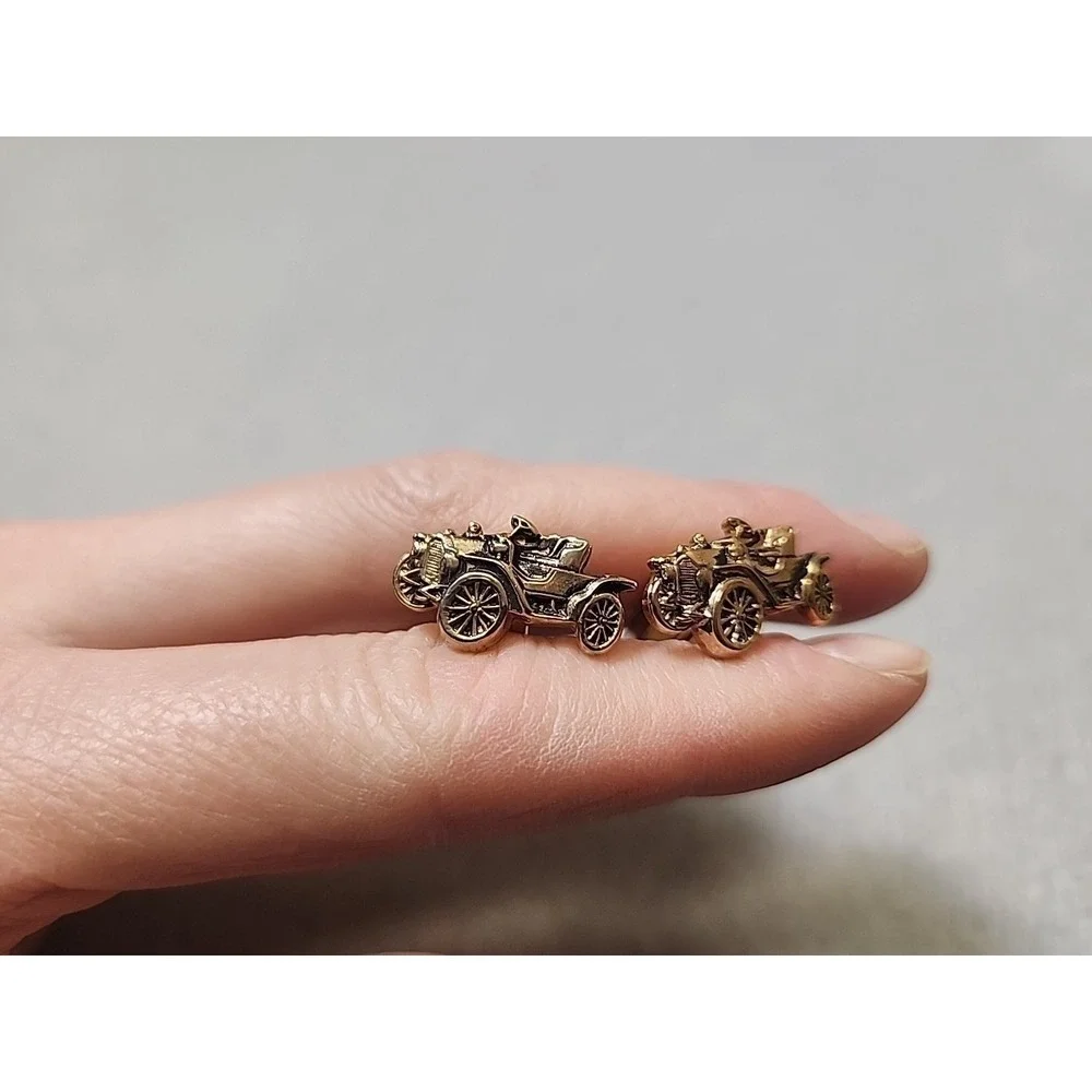Vintage‎ Automobile gold Tone Cufflinks